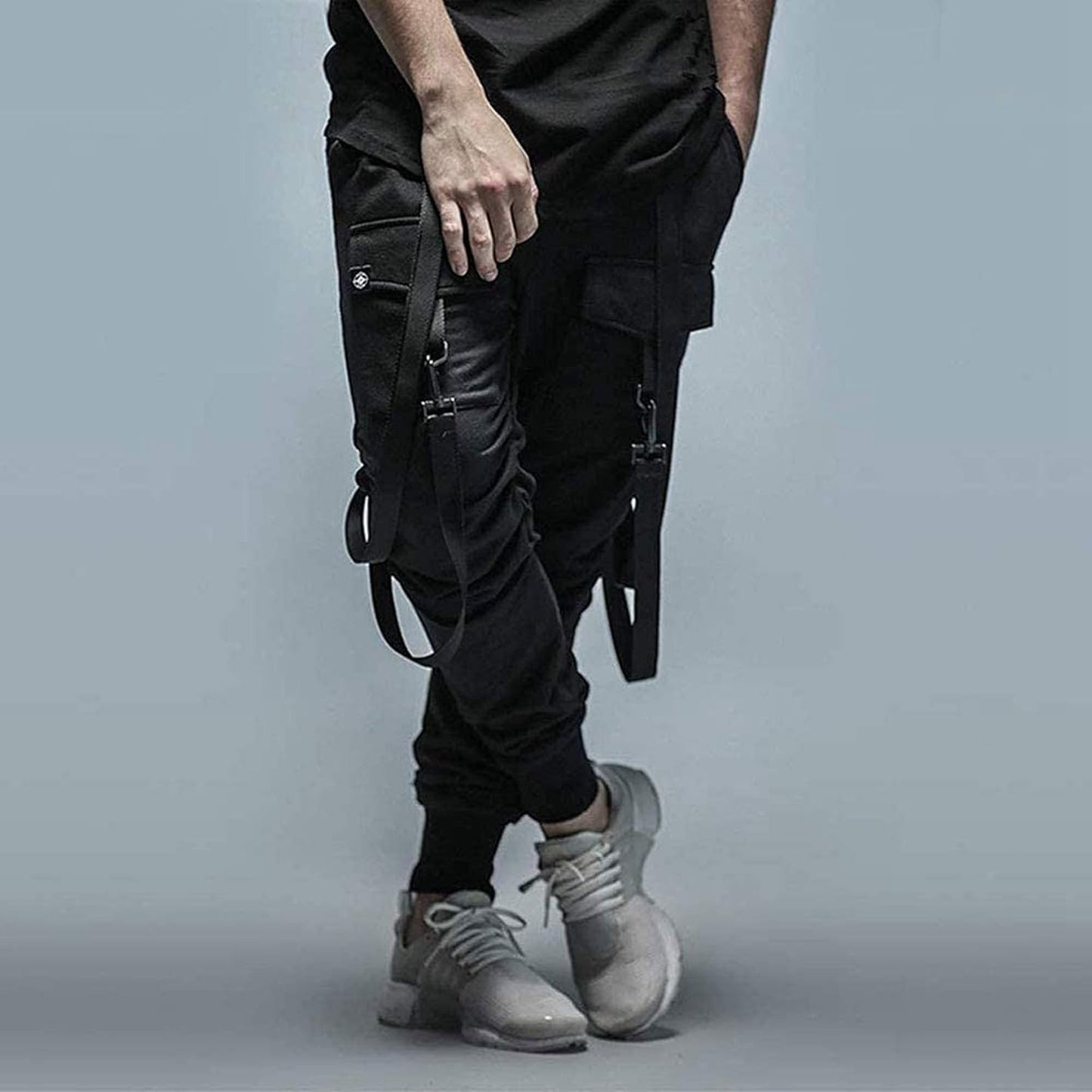 Men'S Futuristic Clothing Cargo Joggers Baggy Pants Gothic Techwear Streetwear Hip Hop Pants Cargo Pants for Men