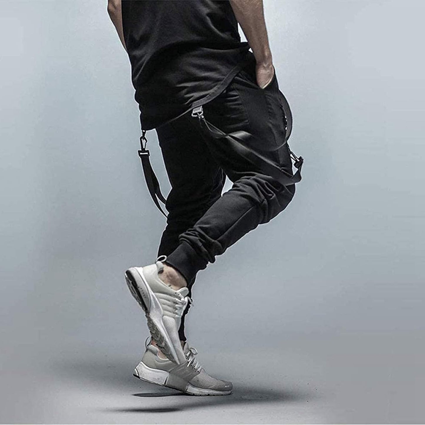 Men'S Futuristic Clothing Cargo Joggers Baggy Pants Gothic Techwear Streetwear Hip Hop Pants Cargo Pants for Men