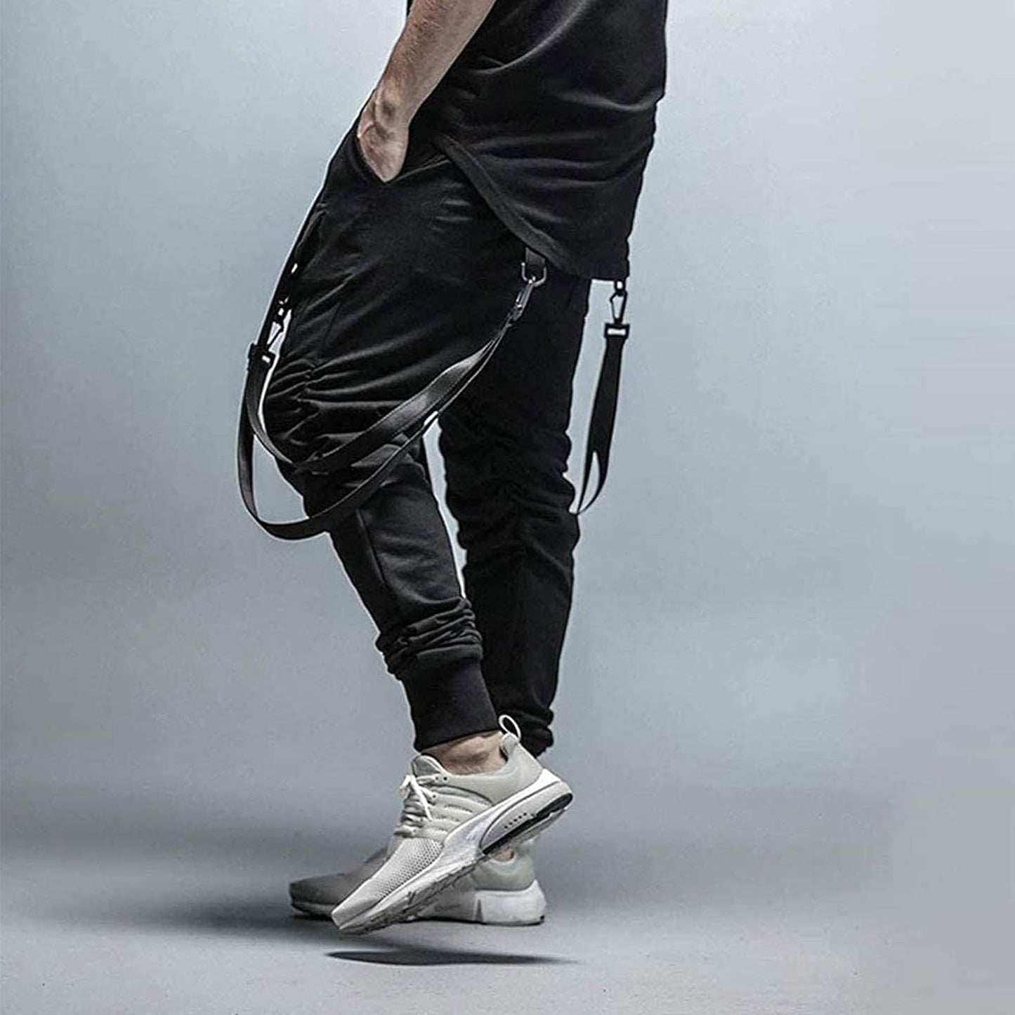 Men'S Futuristic Clothing Cargo Joggers Baggy Pants Gothic Techwear Streetwear Hip Hop Pants Cargo Pants for Men