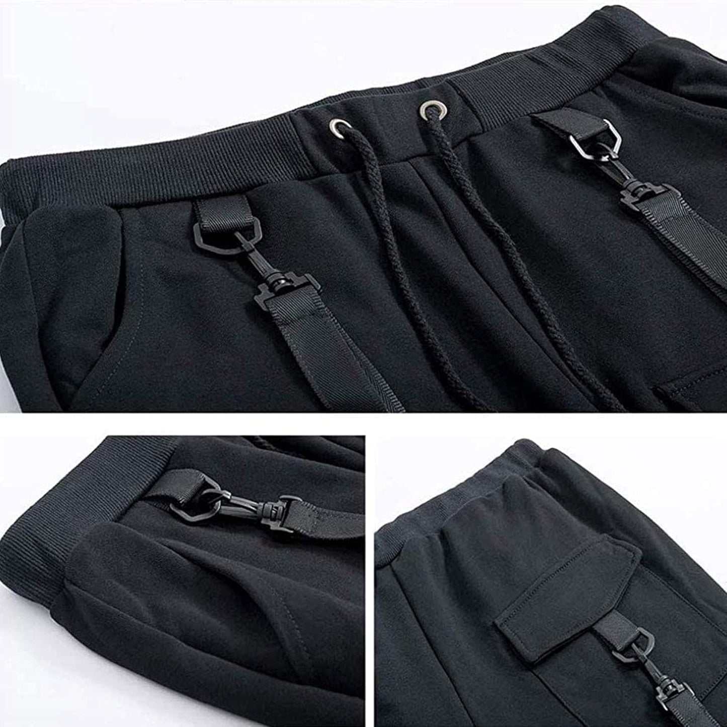 Men'S Futuristic Clothing Cargo Joggers Baggy Pants Gothic Techwear Streetwear Hip Hop Pants Cargo Pants for Men