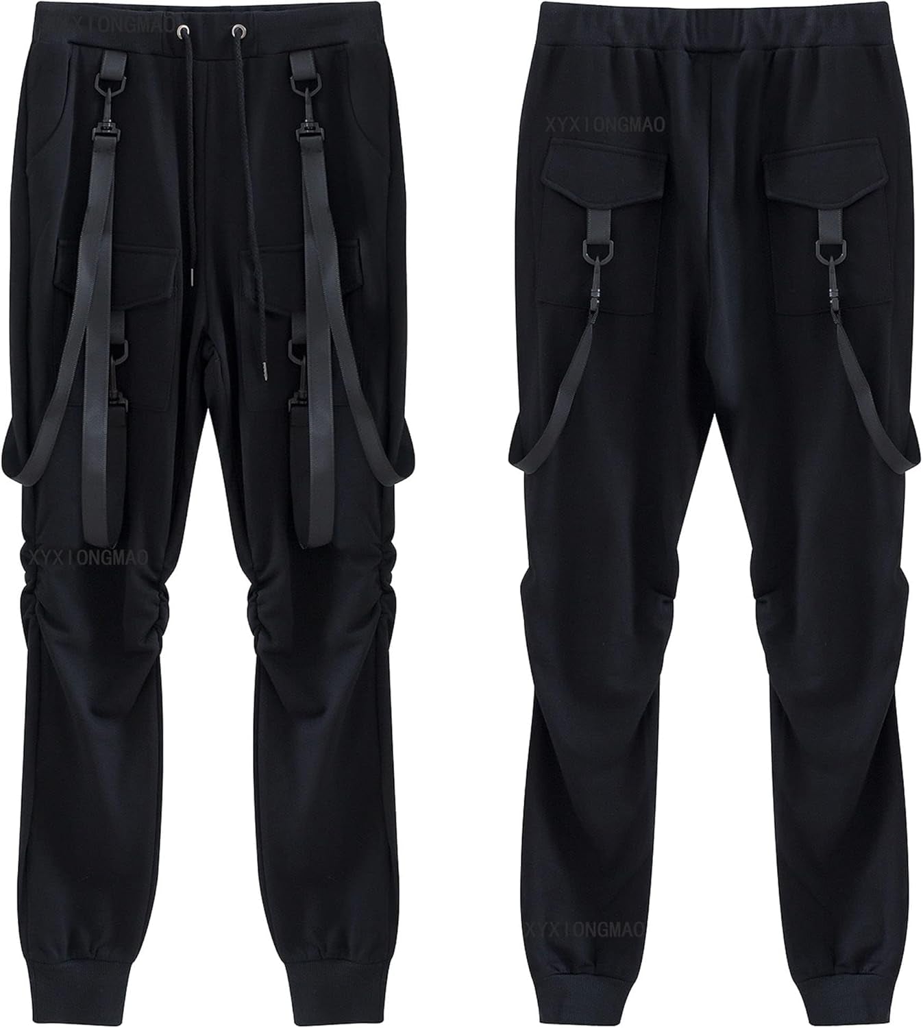 Men'S Futuristic Clothing Cargo Joggers Baggy Pants Gothic Techwear Streetwear Hip Hop Pants Cargo Pants for Men