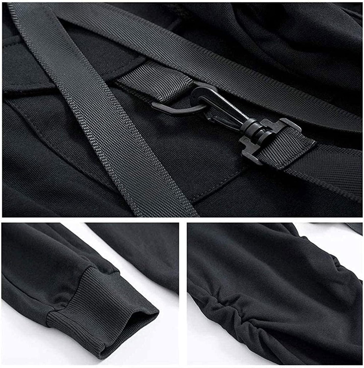 Men'S Futuristic Clothing Cargo Joggers Baggy Pants Gothic Techwear Streetwear Hip Hop Pants Cargo Pants for Men