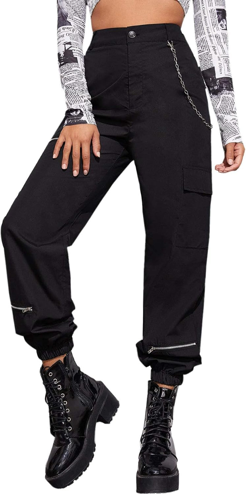 Women'S High Waisted Jogger Pants Solid Outdoor Cargo Pants