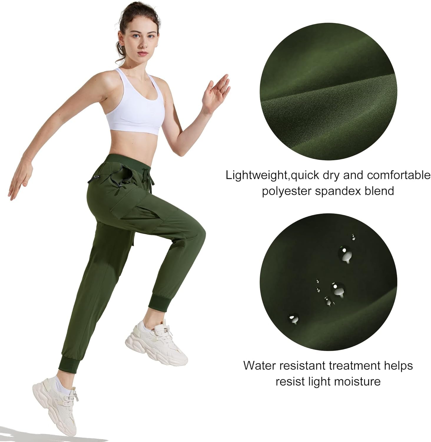 Cargo Pants Women Joggers for Women Hiking Pants Women Summer Pants Women Lounge Pants Women Green M