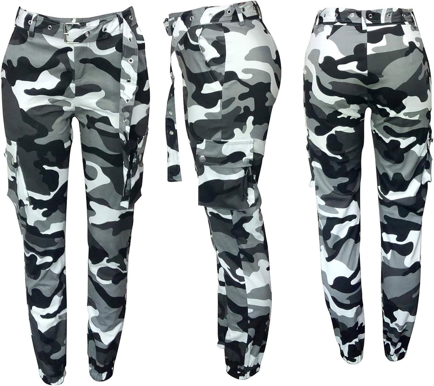 Army Fatigue Pants for Women, High Waisted Camo Pants for Women, Cargo Camouflage Pants for Women