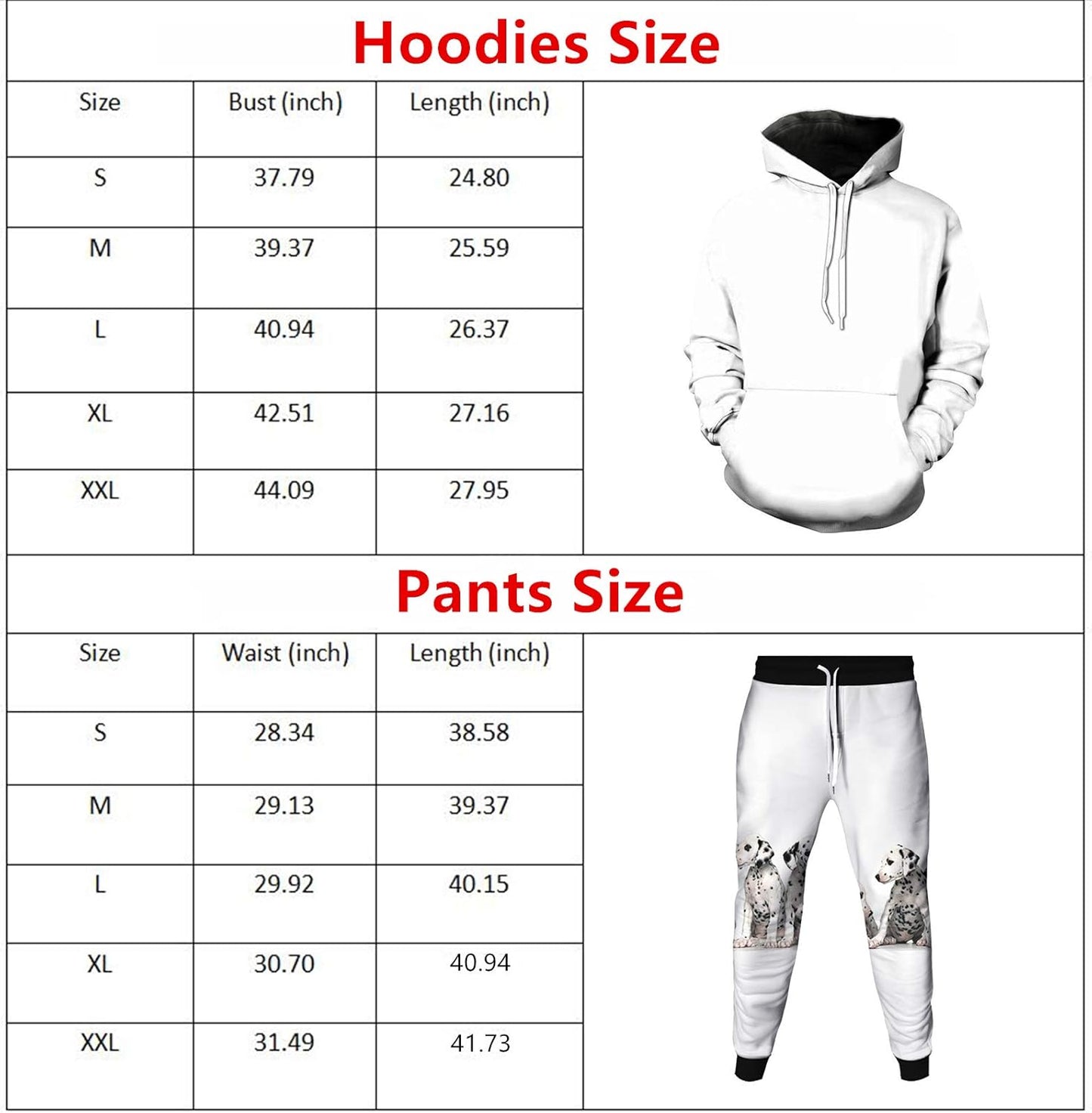 Unisex Wolf Hoodie and Pants 3D All over Printed Tracksuit Jogger Set 301-400-05-YK2JT L