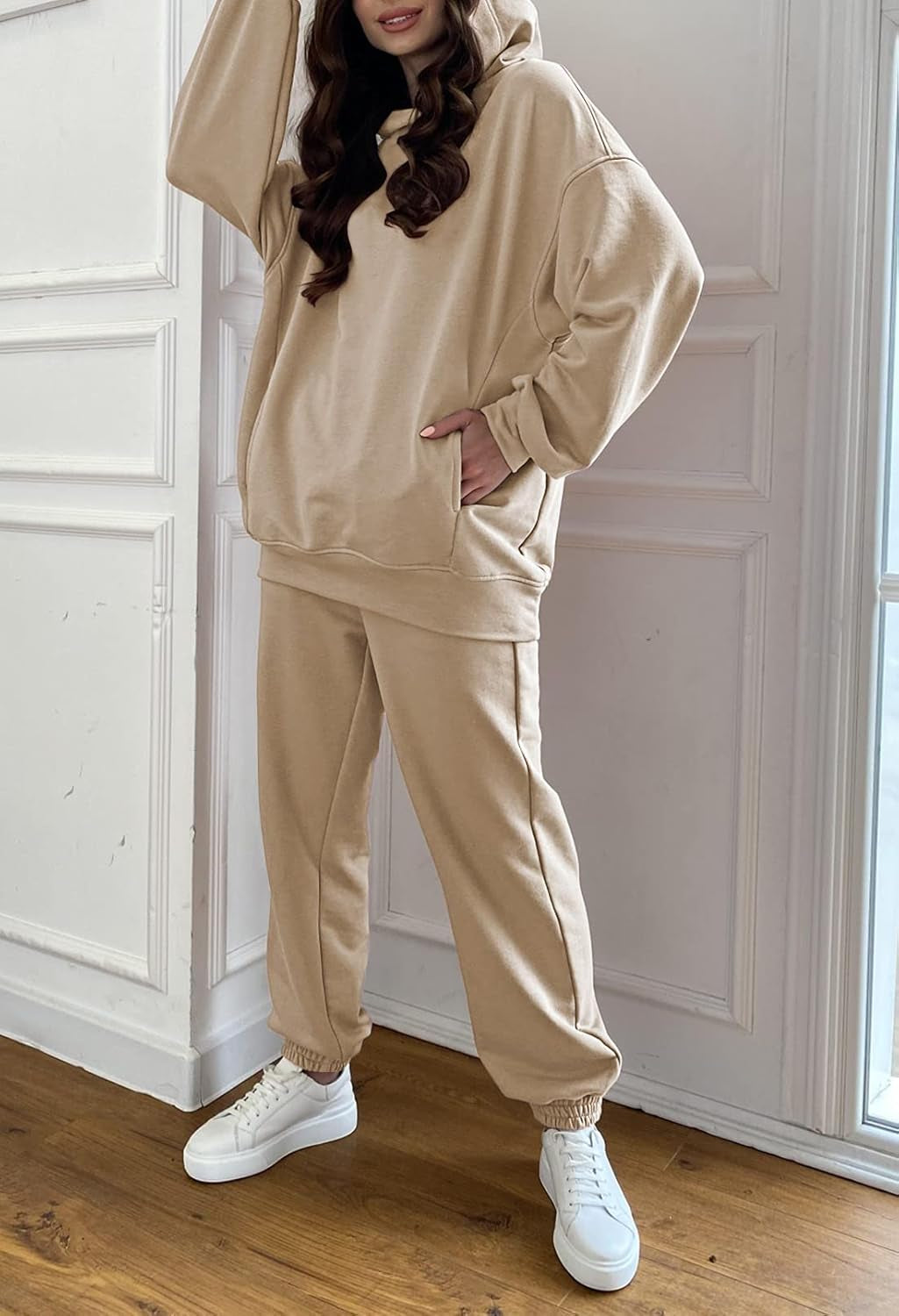 Women Hoodies Tracksuit Long Sleeve Sweatshirts Jogger Pant 2 Piece Outfits