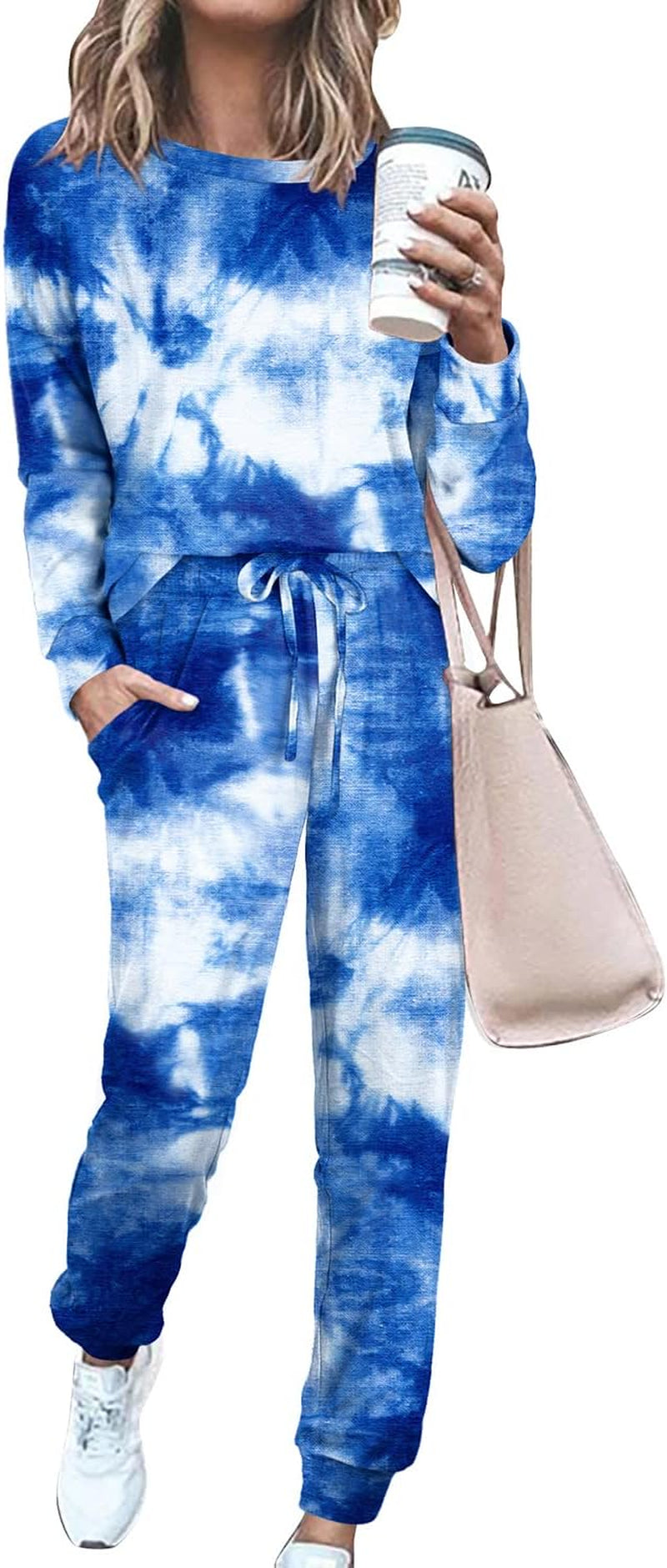 Sweatsuit for Women 2 Piece Long Sleeve Loungewear Tie Dye Outfits