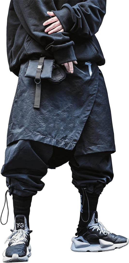 Men'S Samuri Streetwear Joggers [Medium] Black