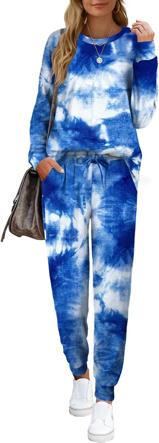 Sweatsuit for Women 2 Piece Long Sleeve Loungewear Tie Dye Outfits