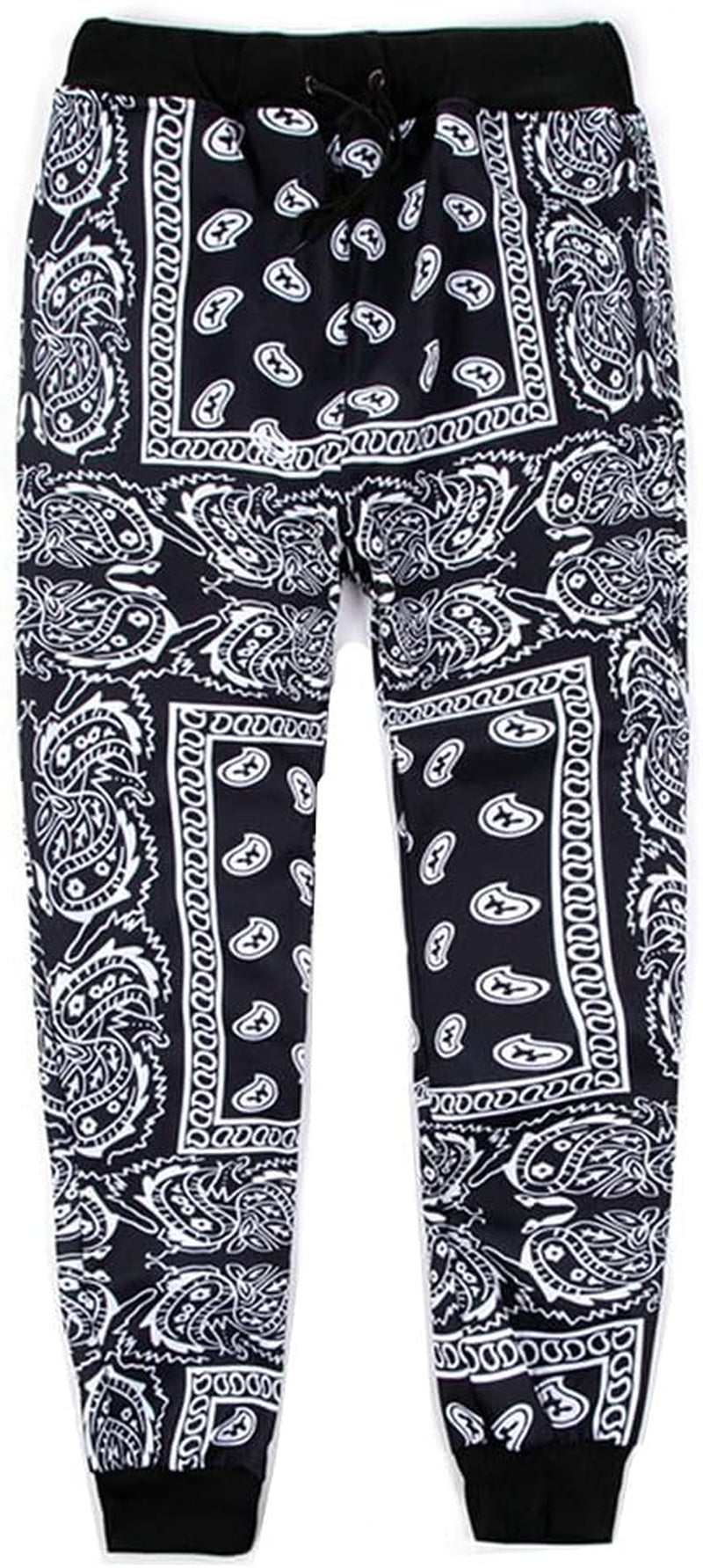 Unisex Fashion Man Skateboard Bandanas Pants Womens Loose Hip Hop Swag Bandanas Joggers Pants for Men'S Black,Small