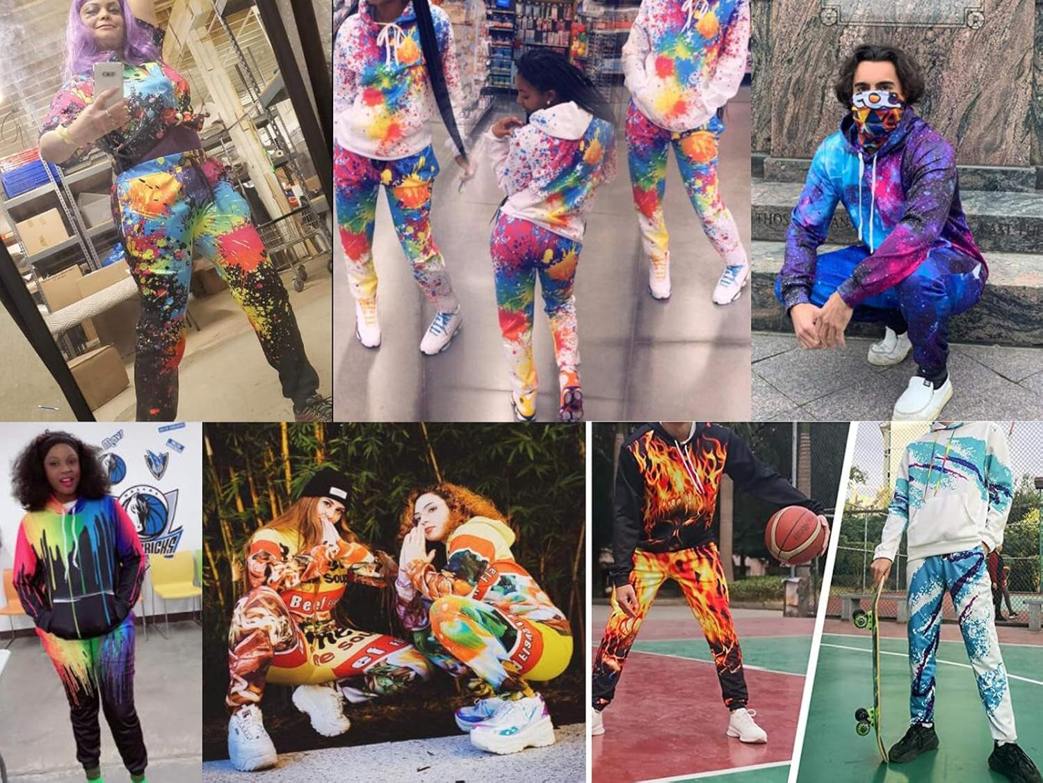 Unisex Wolf Hoodie and Pants 3D All over Printed Tracksuit Jogger Set 301-400-05-YK2JT L