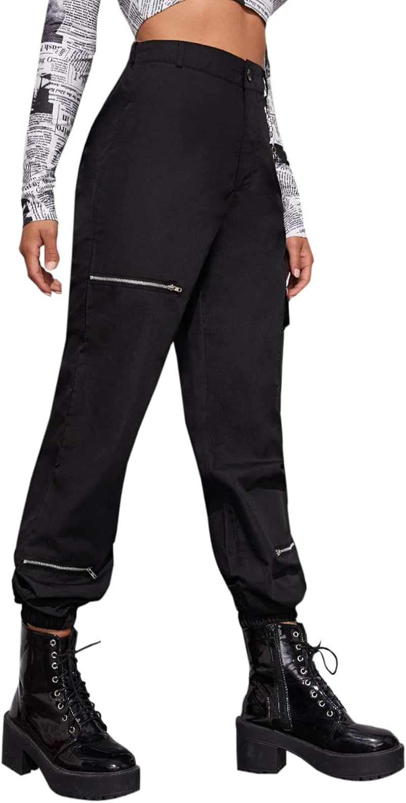 Women'S High Waisted Jogger Pants Solid Outdoor Cargo Pants