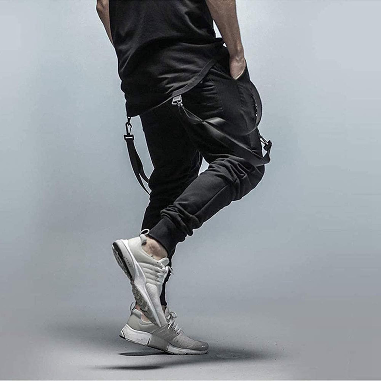 Men'S Futuristic Clothing Cargo Joggers Baggy Pants Gothic Techwear Streetwear Hip Hop Pants Cargo Pants for Men