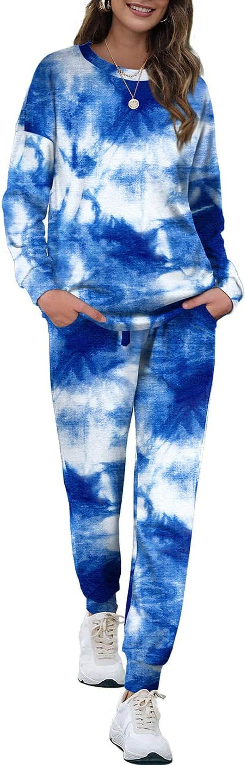 Sweatsuit for Women 2 Piece Long Sleeve Loungewear Tie Dye Outfits