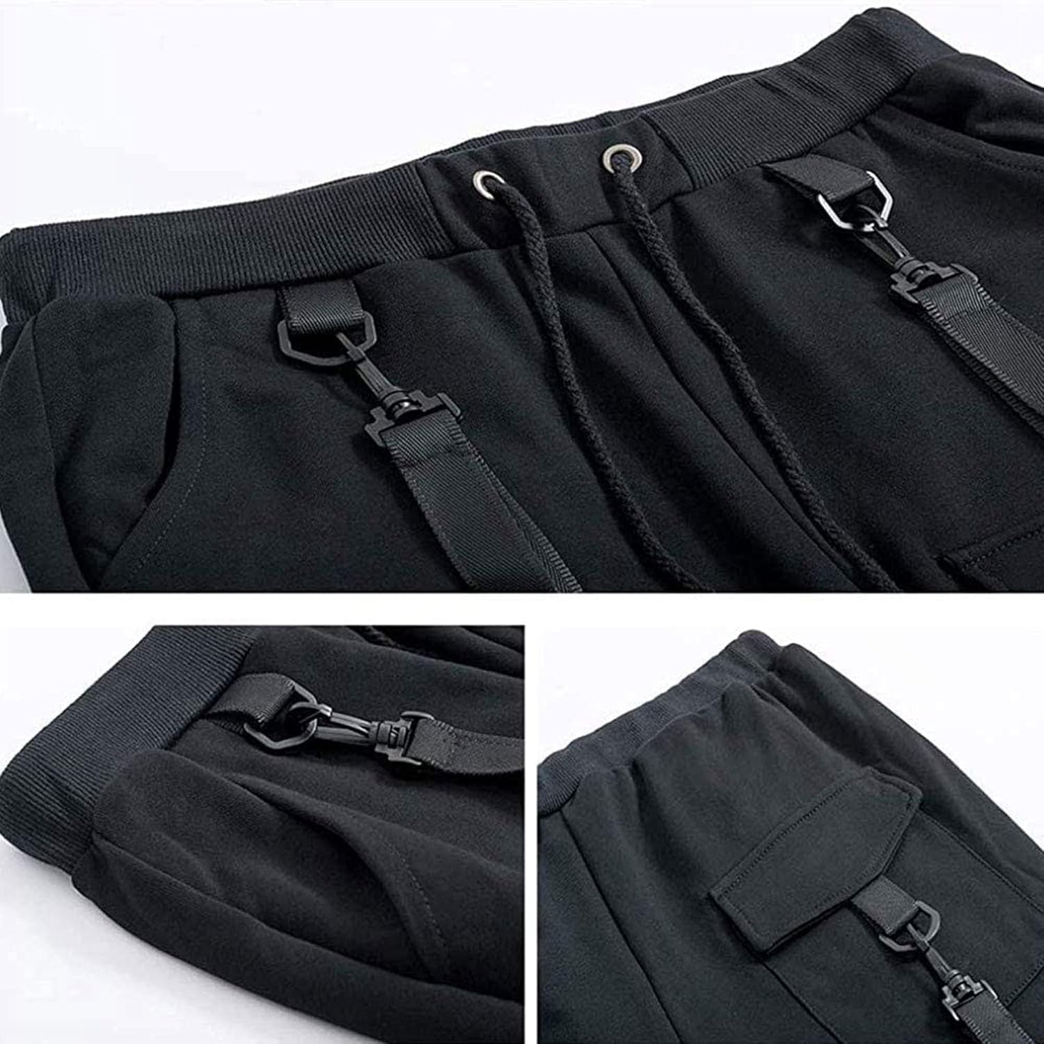 Men'S Futuristic Clothing Cargo Joggers Baggy Pants Gothic Techwear Streetwear Hip Hop Pants Cargo Pants for Men