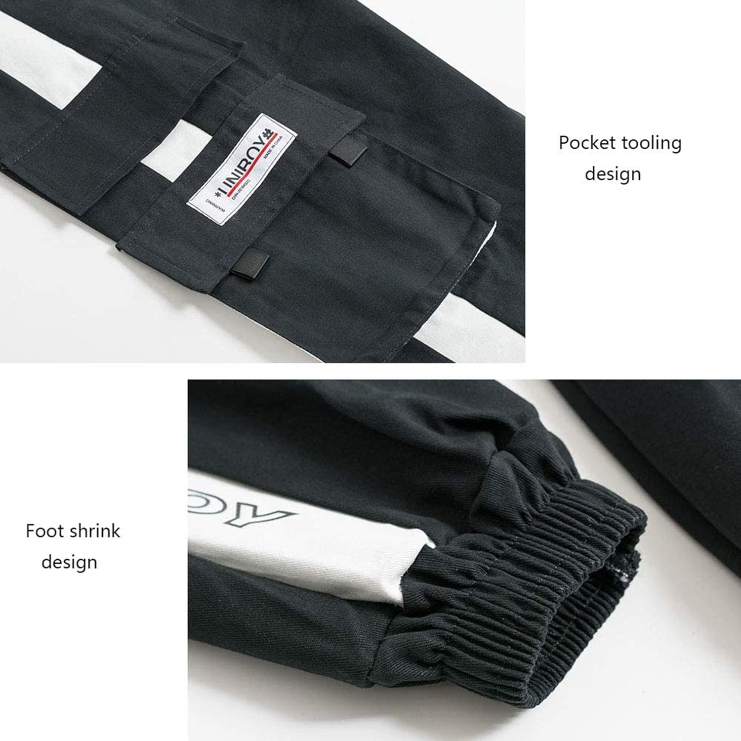 Men'S Streetwear Joggers Casual Sports Pants Baggy Casual Techwear Hip Hop Sweatpants Black Cargo Pants for Men